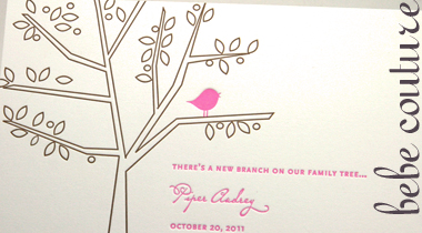 bebe announcements and invitations